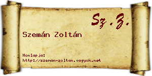 Szemán Zoltán névjegykártya