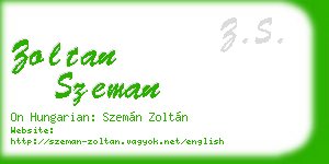 zoltan szeman business card